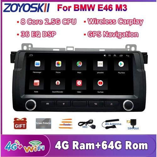 ZOYOSKII Android 10 8.8 inch CAR Radio GPS Navigation player for BMW E46 M3 WIFI 4G Carplay Head-unit audio no DVD 1996-2006