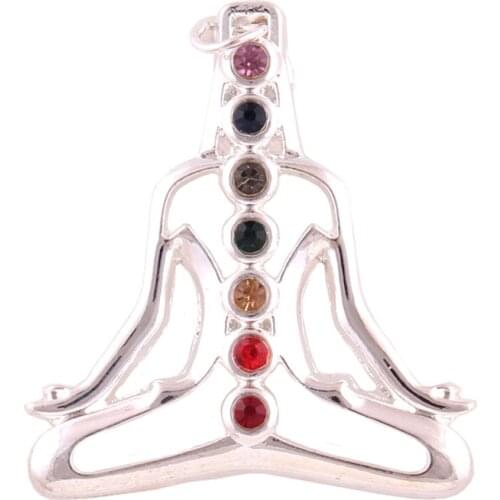 Buddhism Necklace Pendant Yogi OHM Asana Sakyamuni Pattern Om AUM Yoga Meditation Reiki Healing Crystals Amulet Dropshipping