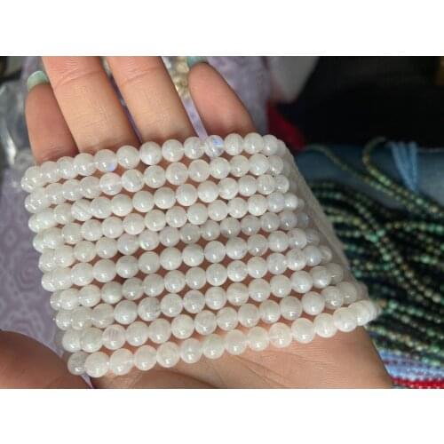 High Quality Natural 8MM Blue Moonstone Beads Round Loose Spacer Beads For Jewelry Making DIY Bracelet Necklace Accessories