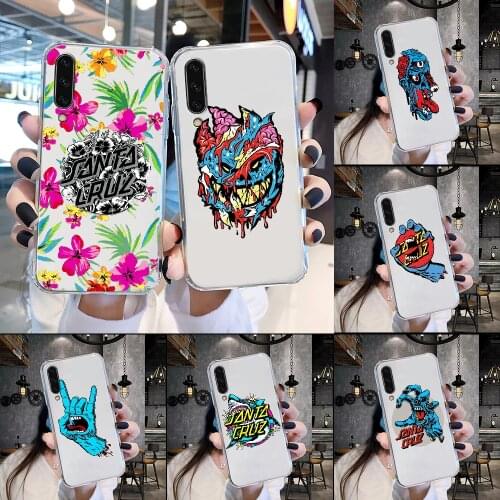 Santa Cruz Skateboards Phone Case For Samsung Galaxy A 3 5 7 8 10 20 21 30 40 50 51 70 71 E S 2016 2018 4G transparent art funda