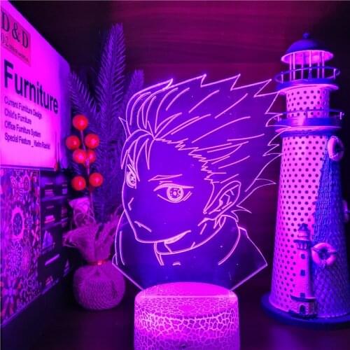 HAIKYUU Nishinoya Yuu 3D Led ANIME LAMP Nightlights Color Changing HAIKYUU lampara Led For Bedroom Decoration