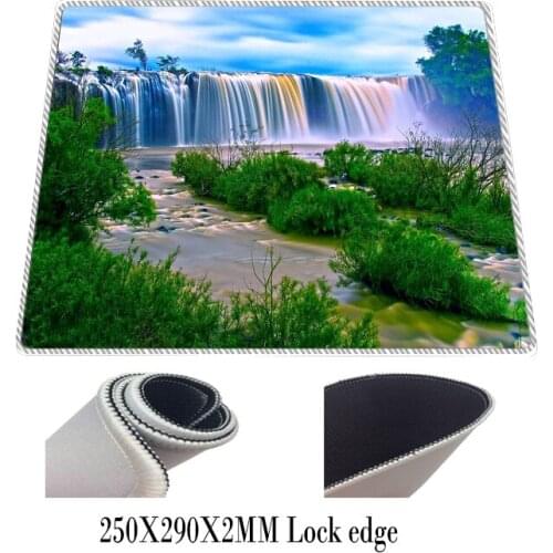 Mairuige Waterfall Computer Game Player Mouse Pad Large Non-slip Mouse Pad Keyboard Table Mat Suitable for Keyboard Peripherals