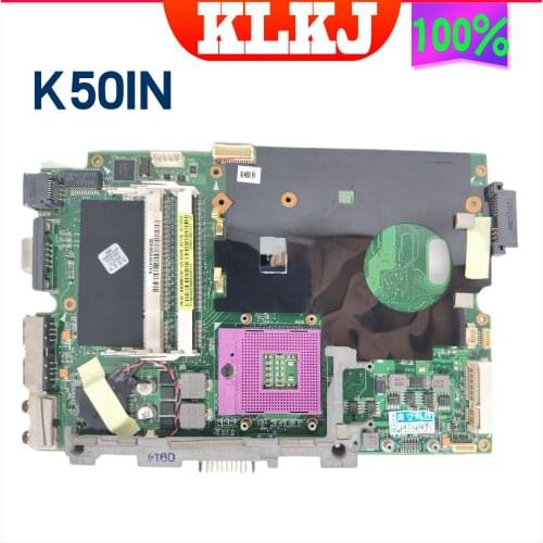 KLKJ K40IN K50IN Motherboard For Asus X8AIN,X5DIN K40IP K50IP K40AB K50AB K40IJ Laptop Motherboard Sent T7300 CPU