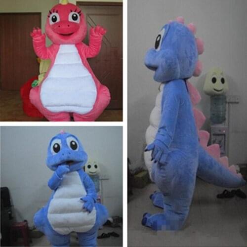 Cartoon Dinosaur Mascot Costume Halloween Birthday Cosplay Party Game Fancy Dress Cartoon Adults Suit Parade Outfits Advertising