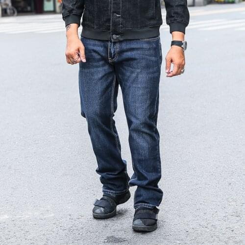 Extra XL Plus Size Men Clothing Denim Mens Pants Large Size Mens Classic Five Bag Models Business Mid Waist Men Jeans