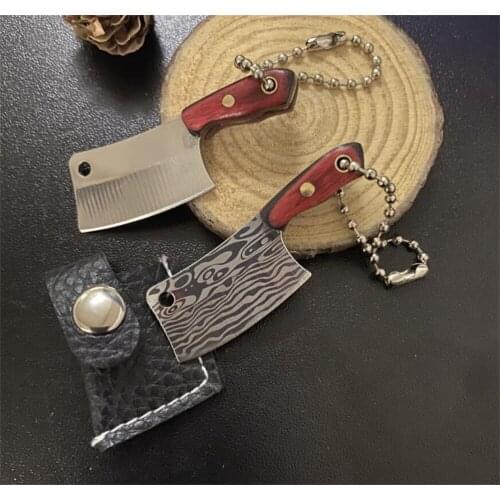 New 100pcs/lot Multi-function Keyring Small Pocket Knife Keychain Mini Butcher Knives Necklace Emergency Tool Pendant Men gift