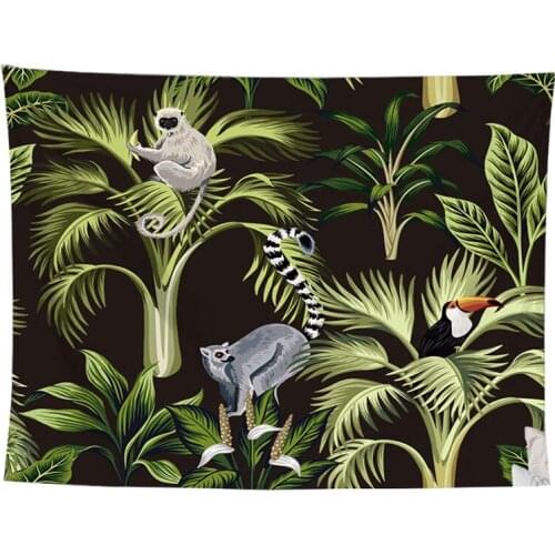 Monkey banana tapestry bedroom decorations wall drape livingroom versiering carpet