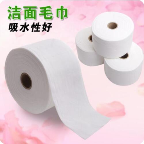 Disposable Face Towel Soft Cleansing Cotton Towel Large Roll Beauty Face Towels