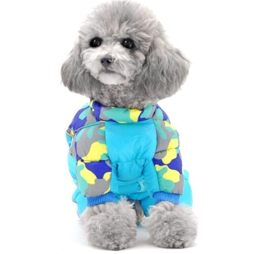 Pet Dog Coat, Dog Clothes, Small Dog Winter Warm Jacket, Teddy French Bulldog, Camouflage Cotton Coat Waterproof and Cold