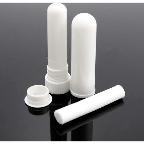 10 PCS Blank Nasal Inhaler Empty Aromatherapy Oil Nasal Inhaler Tubes Complete Sticks With Cotton core
