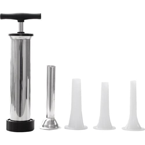 Stainless Steel Sausage Filling Machine Syringe Meat Kitchen Tool Manual Sausage Hot Dog Machine