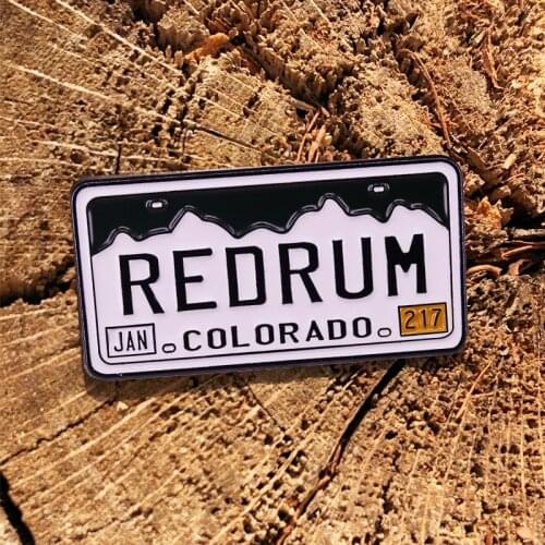 The Shining Redrum Colorado License Brooch Pins Enamel Metal Badges Lapel Pin Brooches Jackets Fashion Jewelry Accessories