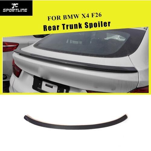 Carbon Fiber Car Rear Trunk Boot Lip Spoiler Wings for BMW F26 X4 2014 2015 2016 2017