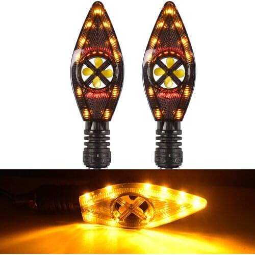 Motorcycle Turn Signal Lights Moto Amber Indicators Flash Flowing Lamp For Moto Guzzi STELVIO V7/V9 Classic Racer Stone Special