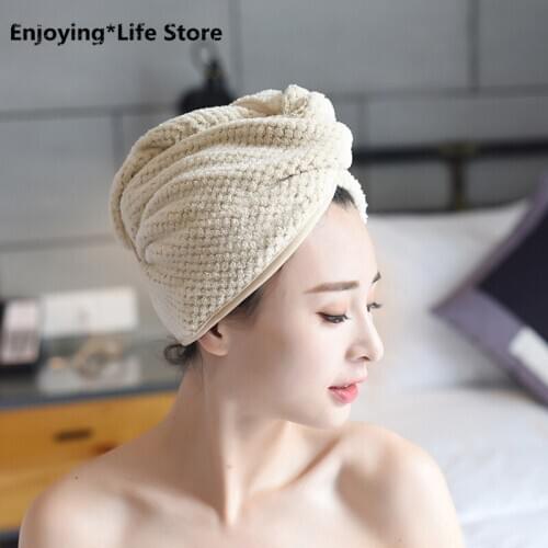 Thickened Dry Hair Cap Adult Super Absorbent Dry Hair Towel Shower Cap Bag Turban Children Wipe Head Towel Quick Dry Cap