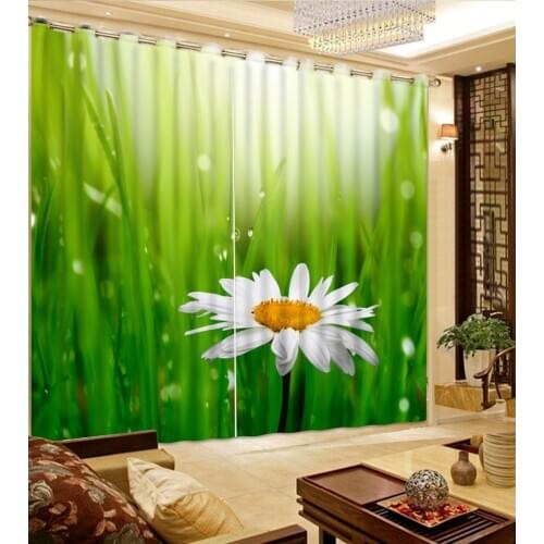 Top Classic 3D European Style window curtain for living green blackout curtains for bedroom home bedroom decoration