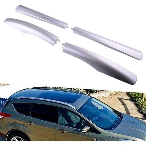1 Set Roof Rack Rail End Cover Cap Shell Protector Fit For Ford Escape Kuga MK3 2013 2014 2015 2016 2017