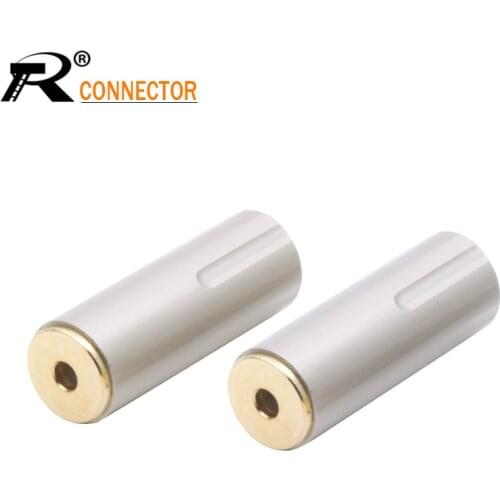 1pc 2.5mm Female Jack 4 Pole Connector Luxury 24K Gold-plated Copper Earphone Plug for DIY Earphone Repairing Fit for 6mm Cable