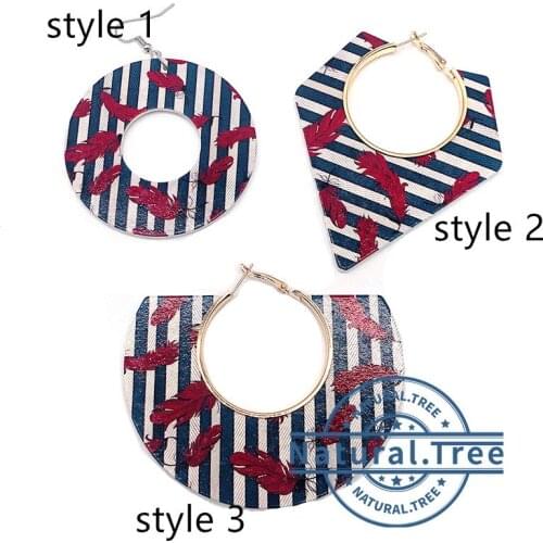 2021 African Pattern Wooden Printing Earrings can mixed styles