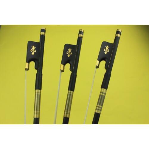 3pcs new PRO black Carbon fiber viola bow white horse hair high quality