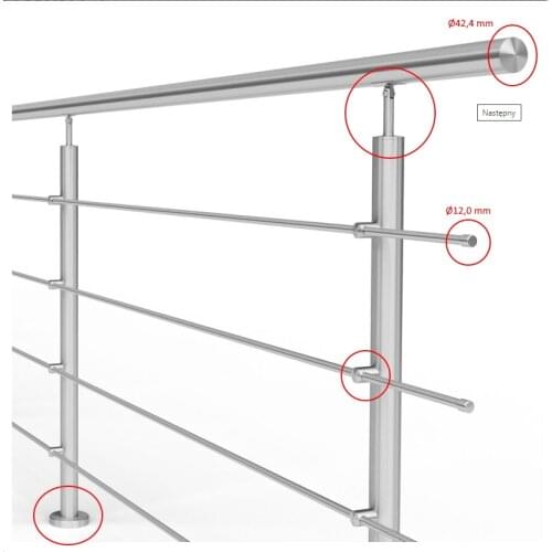 304 Balcony Handrail Guardrail Sealing Pipe Fittings, Curved Pipe Joints