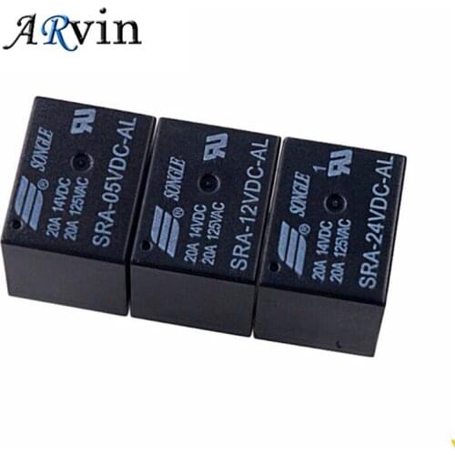 5PCS/LOT Relay SRA-05VDC-AL SRA-12VDC-AL SRA-24VDC-AL Relays 4PINS 5V 12v 24v DC High Quality T74