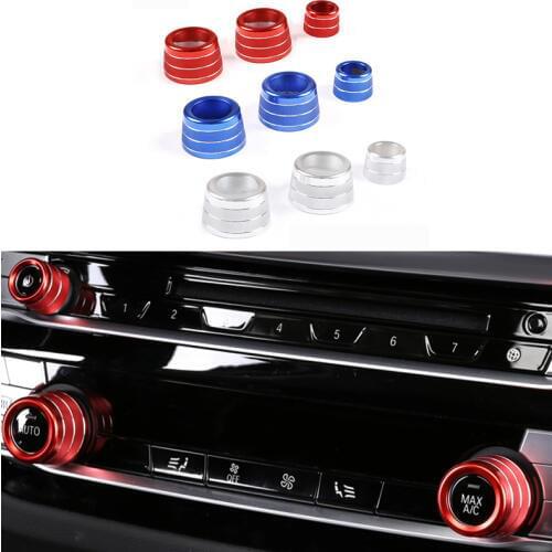 Angelguoguo For BMW X3 G01 X4 G02 2019-2020 6gt GT6 Car Volume Air Conditioning Knobs Audio Control Button Knob ring cover trim