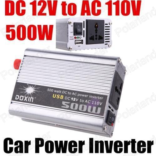 Car Voltage Transformer modified sine wave 500W Power Inverter With USB auto converter DC12V to AC 110V