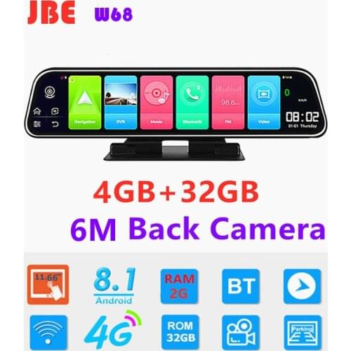 Latest 12 Inch 4G Android Rearview Mirror Car DVR HD 1080P GPS WIFI ADAS Dash Cam Dual Lens Recorder Auto Camera Registrar DVR