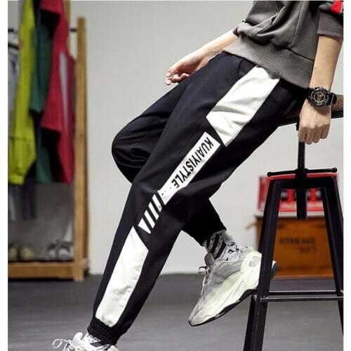 OIMG Summer New Loose Casual Pant Male Cotton Brand Mens Pants Beam Foot Pants Ankle-Length Pants Pocket