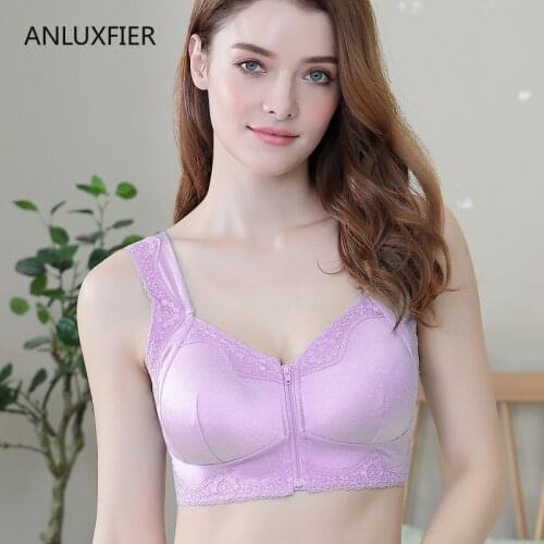 H9671 No Steel Ring Bra Underwear Surgical Resection Mastectomy Artificial Prosthesis Bras Lingerie Front Zipper Full Cup Bra