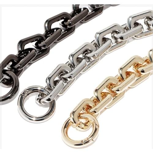 17mm Wide Heavy Strong Bag Chain High Quality Replacement Metal Chain Shoulder Bag Strap Handle for Cloud Bag, Large Handbags