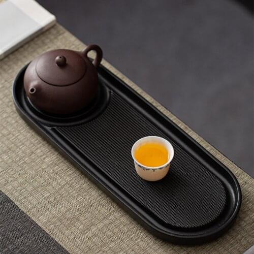 Afternoon Bamboo Tea Tray Decorative Creative Drain Ceremony Set Tea Tray Chinese Food Bandeja Madera Kitchen Teaware DH50CP
