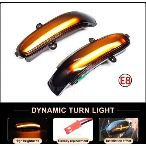 For Mercedes Benz C Class W203 S203 CL203 Car Rearview Mirror Indicator Lamp Streamer Strip Flowing Turn Signal Lamp Amber LED