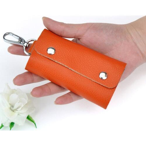 Hot Unisex Fashion Cowhide Genuine Leather Keys Holder organizer Key case pouch Wallet housekeeper