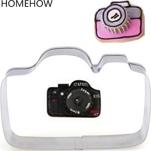 HOMEHOW 1PC/Lot Camera Cookie Cutter Sundries Series Stainless Steel Camera Shape Kitchen Baking Cookie Cake Decorating Tools
