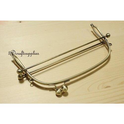 Metal purse frame glue on clasp clip anti bronze 8 inch X 4 3/4 inch Y18