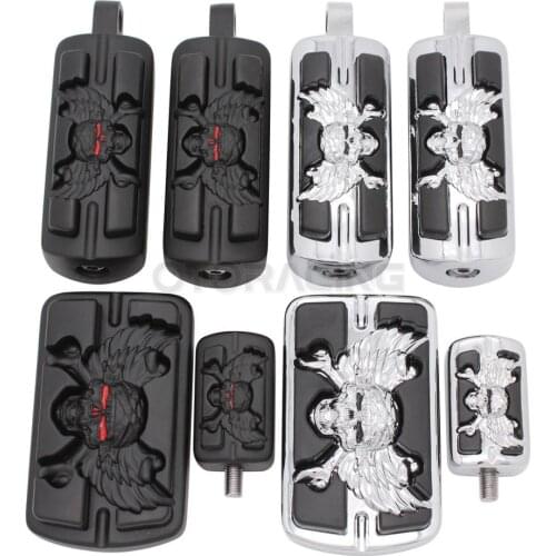 Motorcycle Zombie Pirate Foot Pegs Brake Pedal Large Pad Shifter Peg For Harley CVO Road Glide Custom FLTRXSE2 Heritage Softail