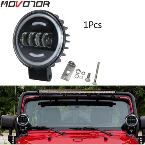 MOVOTOR 1 Pcs 6 Inch Led Auxiliary Light for Car Bumper -Wrangler Lamps DRL White Color Lights for ATV SUV Trucks