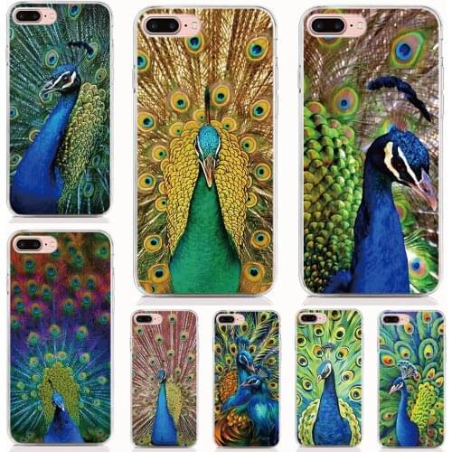 For Gionee S11 S10 S9 S6s M7 M3 A1 Lite Soft Tpu Silicone Case Print Peacock Back Cover Protective Phone Cases