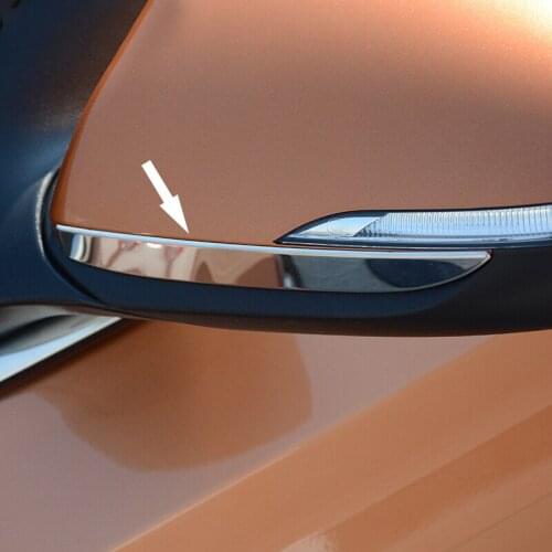For Hyundai Solaris 2 Stainless Steel Side Rear View Mirror Lid Cover Overlay Exterior Mouldings Trim 2017 2018 2019