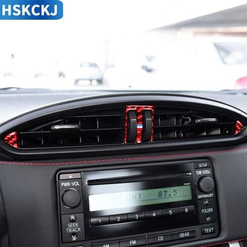For Toyota 86 GT86 Subaru BRZ 2017 2018 2019 Carbon Fiber Stickers Central Control Air Outlet Vent Interiors Car Accessories