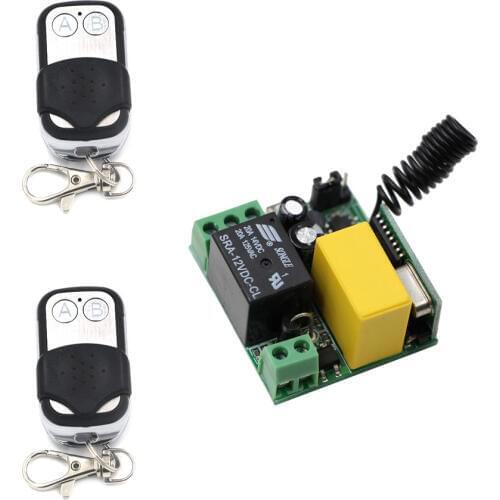 New Product Mini Receiver&Transmitter 220V 1CH 10A RF Wireless Remote Switch For Light Lamp Momenrary Toggle Latched Adjustable