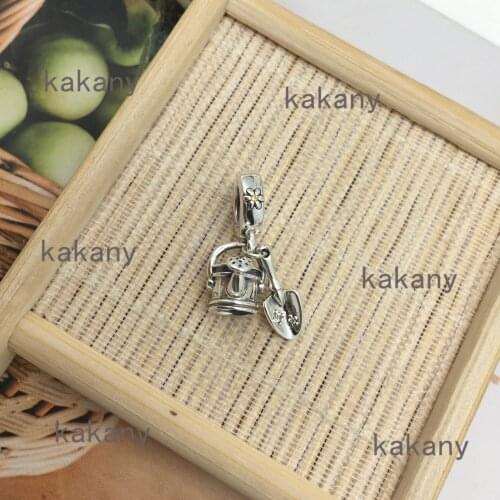 Spring 2021 New Style 100% 925 Sterling Silver, Watering Can And Trowel Pendant, Jewelry Diy Pendant Bracelet Made By Girls