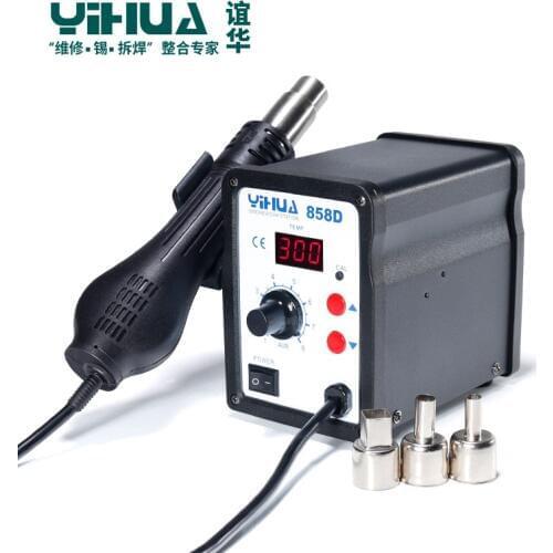 Hot Air Gun Soldering Station 650W BGA Rework Station Heat Gun LED digital Display Welding Station YIHUA 858D 110V/220V