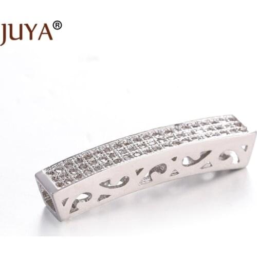 Jewelry Making Supplies Black Gold Rose Gold Color European Hot Copper Rhinestone Spacer Bars For DIY Jewellery Making