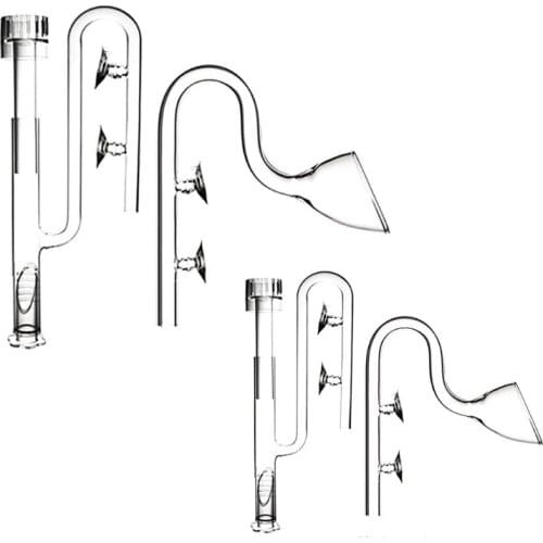 Glass Transparent Tube Inflow with Surface Skimmer for Plants Aquarium Canister Filter Inflow Glass Tube Outer