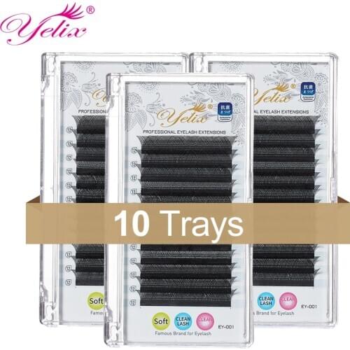 Hand-woven Y Shape Individual False Lashes Rapid Bloom Eyelash Extension Weave Crossed Eyelashes Premade Fan Mesh Lash 10 tray