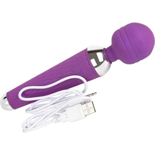 Silicone Usb charge Magic Wand Vibrators Clitoris stimulaor Massager AV Vibrator Adult Sex toys for woman Vibrador sex products