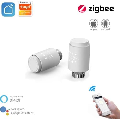 Tuya ZigBee 3.0 Smart Radiator Actuator Home Temperature Controller Programmable Thermostatic Radiator Works With Alexa Google